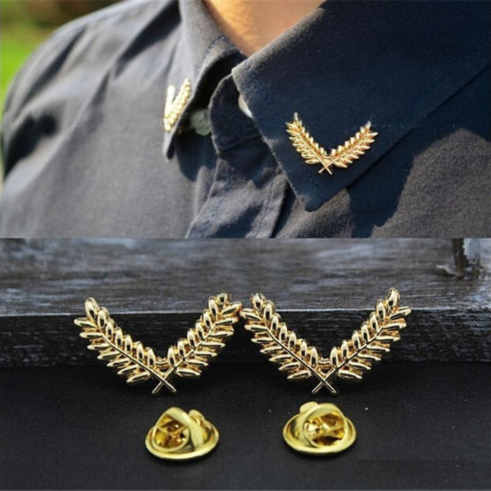 Lapel Pins ~ Crossed Branches ~ Bronze